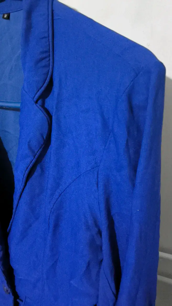 Blazer azul para mujer talla M - 3