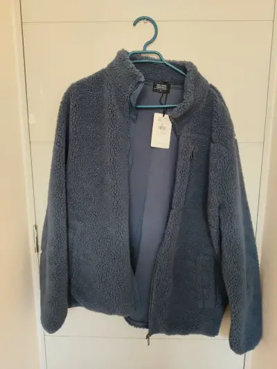 Poleron de lana sherpa azul para hombre MNL Man - miniatura 1