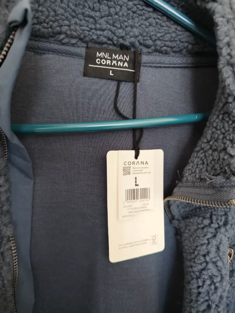 Poleron de lana sherpa azul para hombre MNL Man - 2
