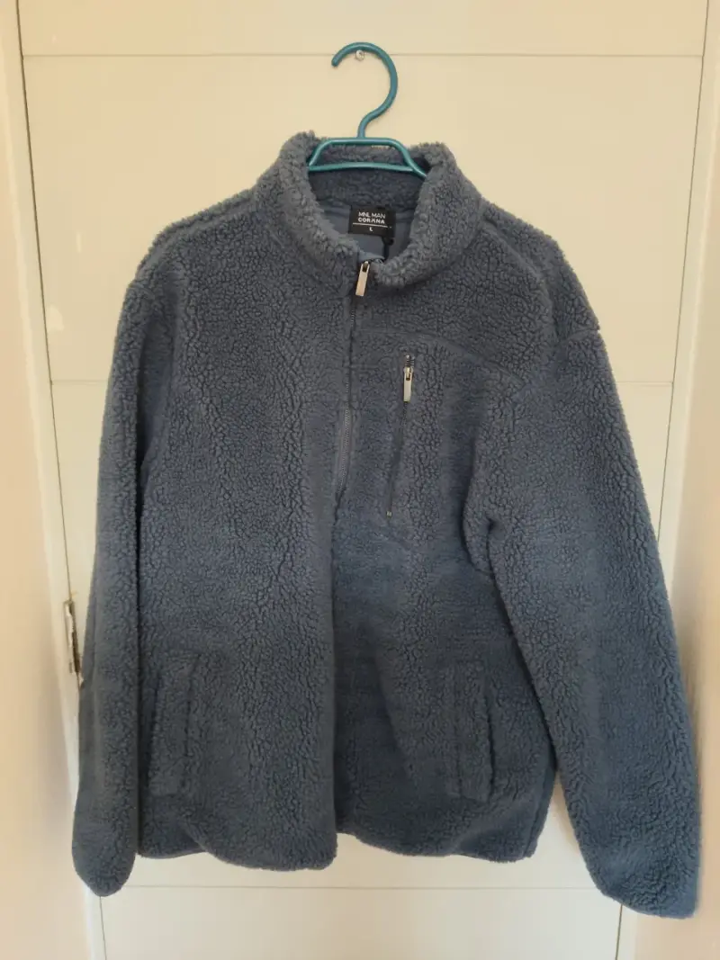Poleron de lana sherpa azul para hombre MNL Man - 3