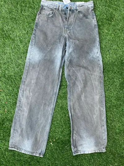 Jeans Zara Relaxed Fit Gris mujer - miniatura 1