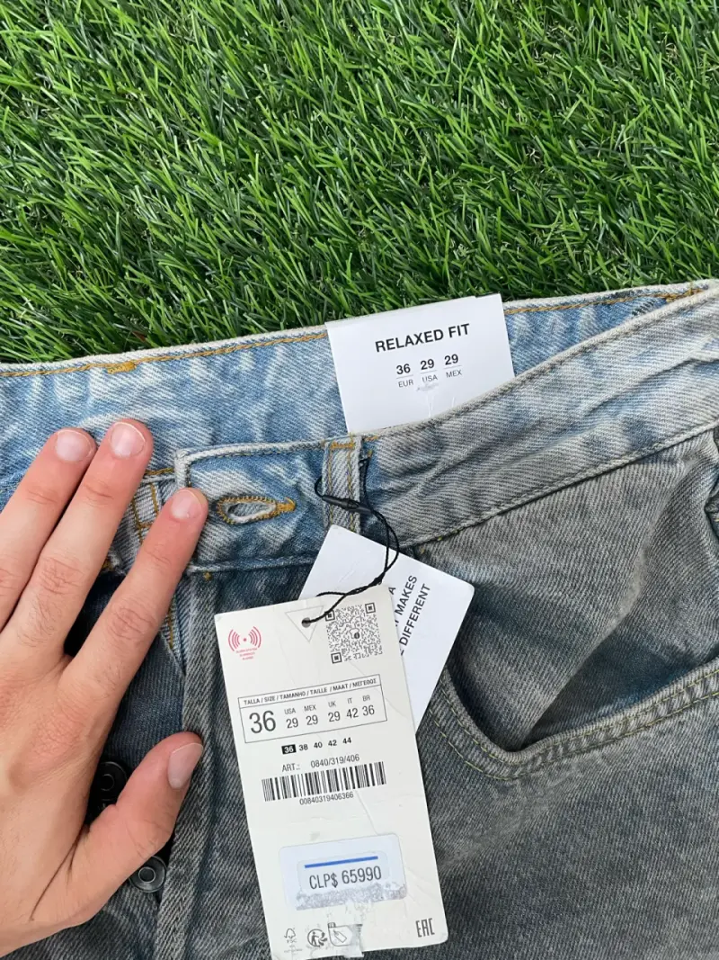Jeans Zara Relaxed Fit Gris mujer - 3