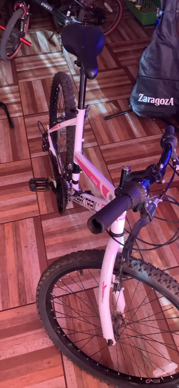 Bicicleta de montaña ozark trail Blanca y rosa - 1