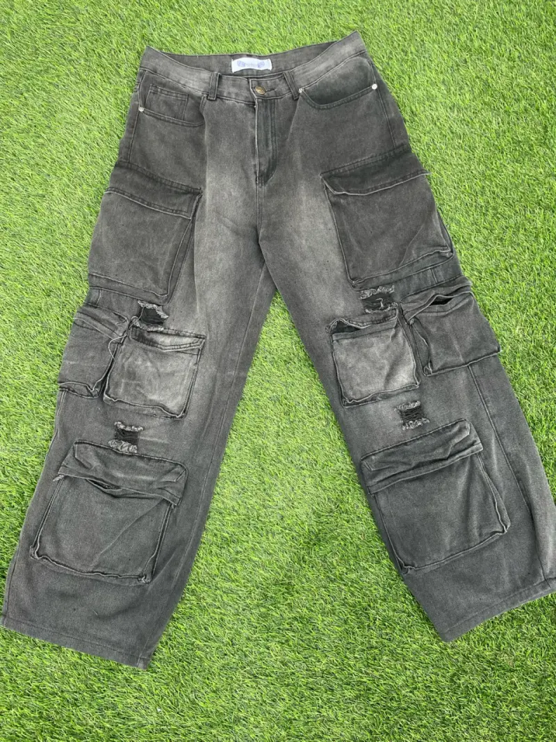Pantalones cargo negros baggy Diabolo - 1