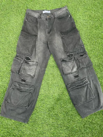 Pantalones cargo negros baggy  Diabolo - miniatura 1
