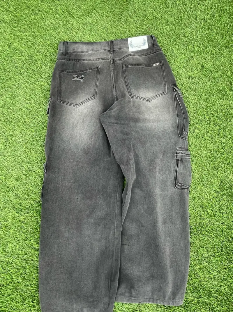 Pantalones cargo negros baggy Diabolo - 2