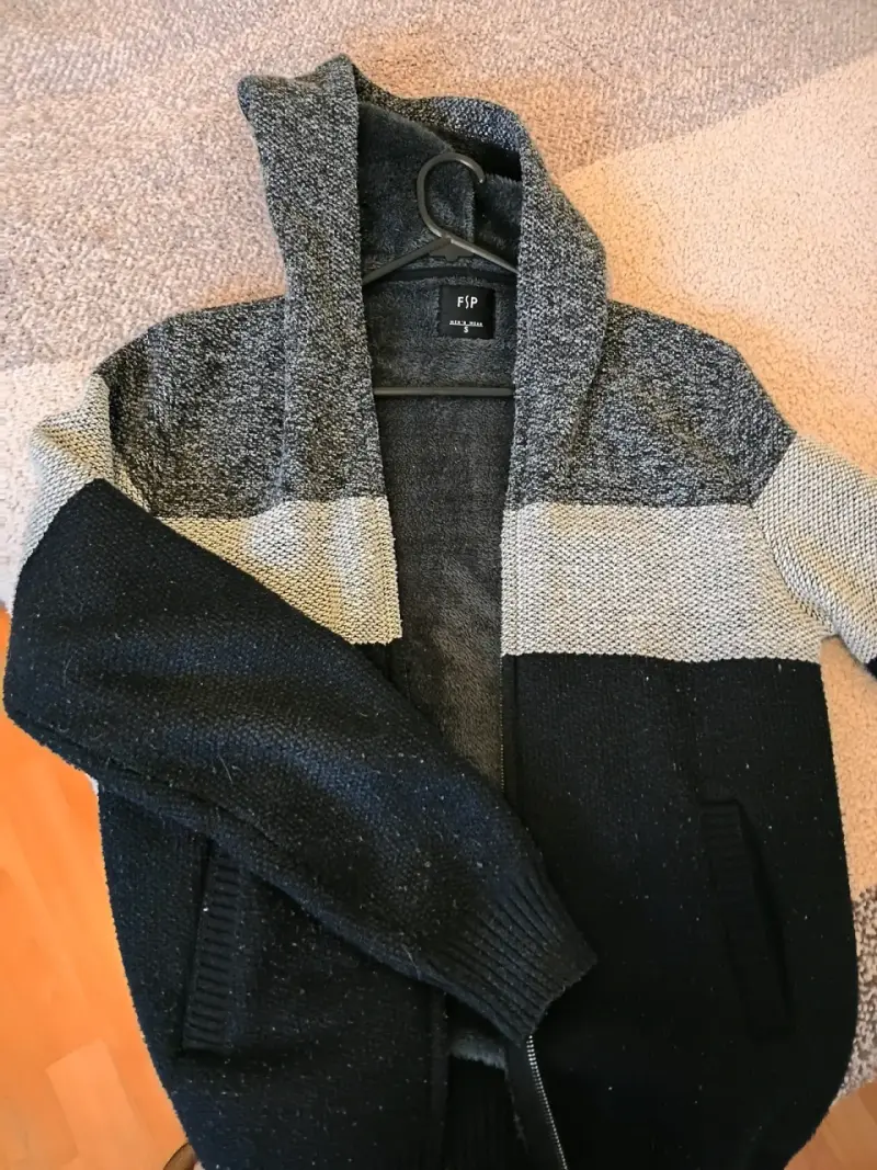 Chaqueta de lana con capucha para hombre - 2