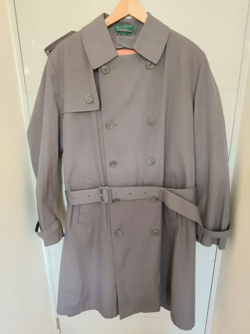 Abrigo "trench coat" gris para hombre talla M - 1