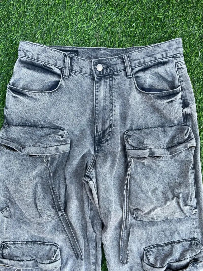 Pantalones cargo gris Zara talla 42 - 2