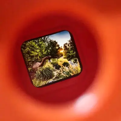 Visor 3D View-Master rojo vintage - miniatura 3