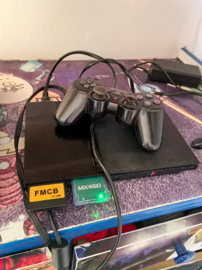 Consola PS2 Slim Chip Matrix FMCB MX4SIO 64GB - miniatura 2
