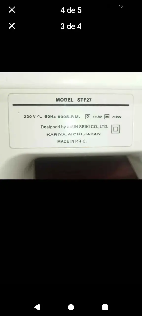 Máquina de Coser Aisin Seiki Modelo STF27 - 4