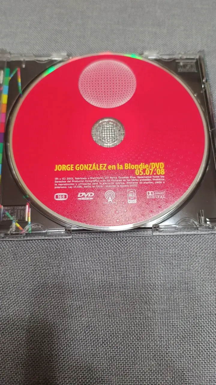 DVD Jorge González en la Blondie en vivo - 2