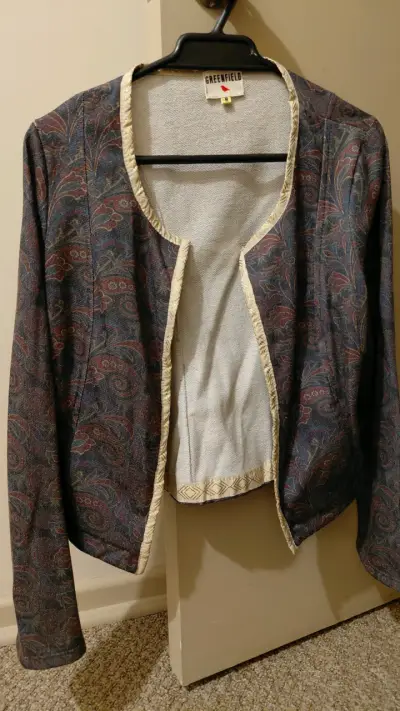 Chaqueta vintage estampada Greenfield - miniatura 1