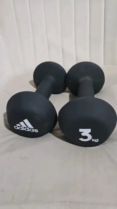 Mancuernas Adidas 3 kg negras - miniatura 2