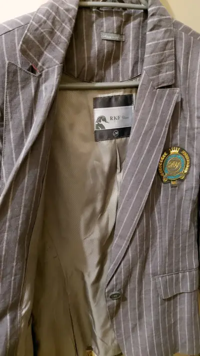 Blazer de rayas grises RKF - miniatura 3