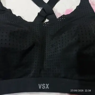 Sostén deportivo negro VSX con tirantes cruzados - miniatura 2