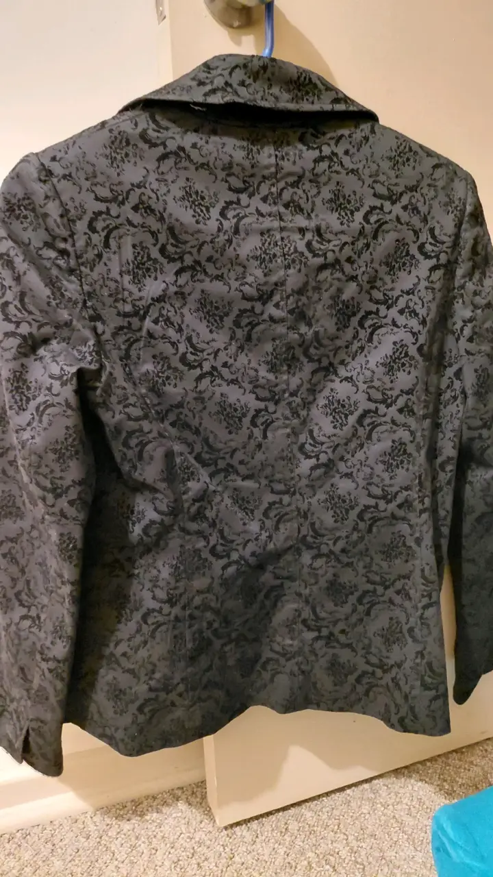 Blazer negro estampado Adolfo para mujer - 3