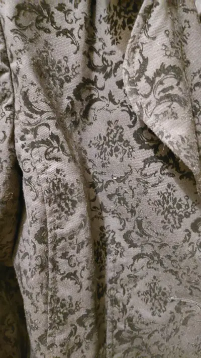 Blazer negro estampado Adolfo para mujer - miniatura 4