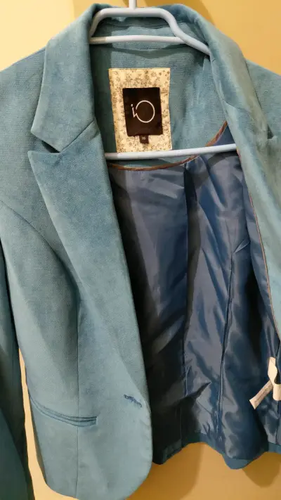 Blazer azul turquesa para mujer - miniatura 1