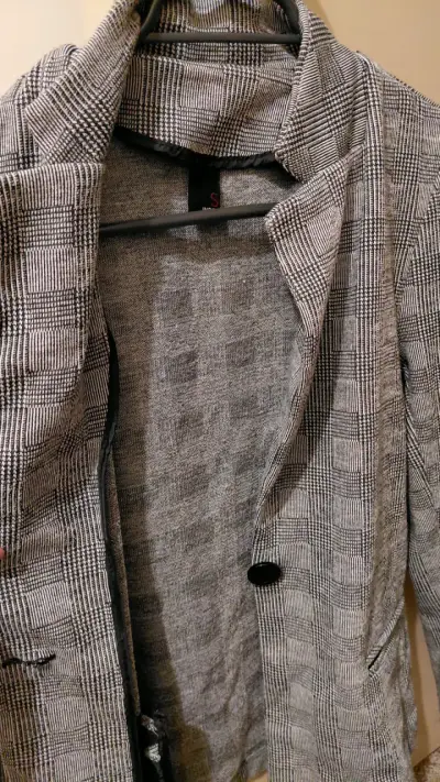Blazer de Cuadros para Mujer Talla S - miniatura 3