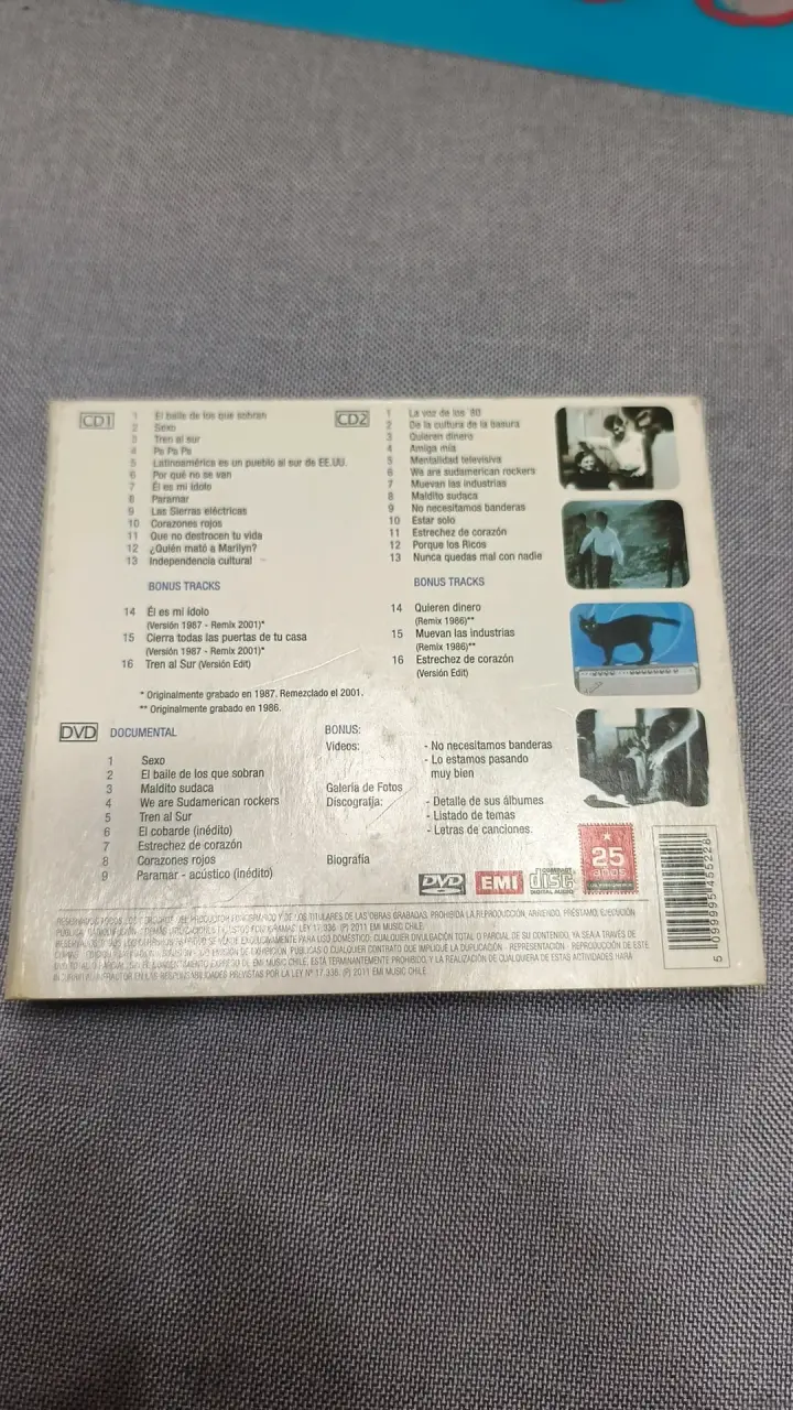 Antología Los Prisioneros Ed Deluxe 2CDs + DVD - 5
