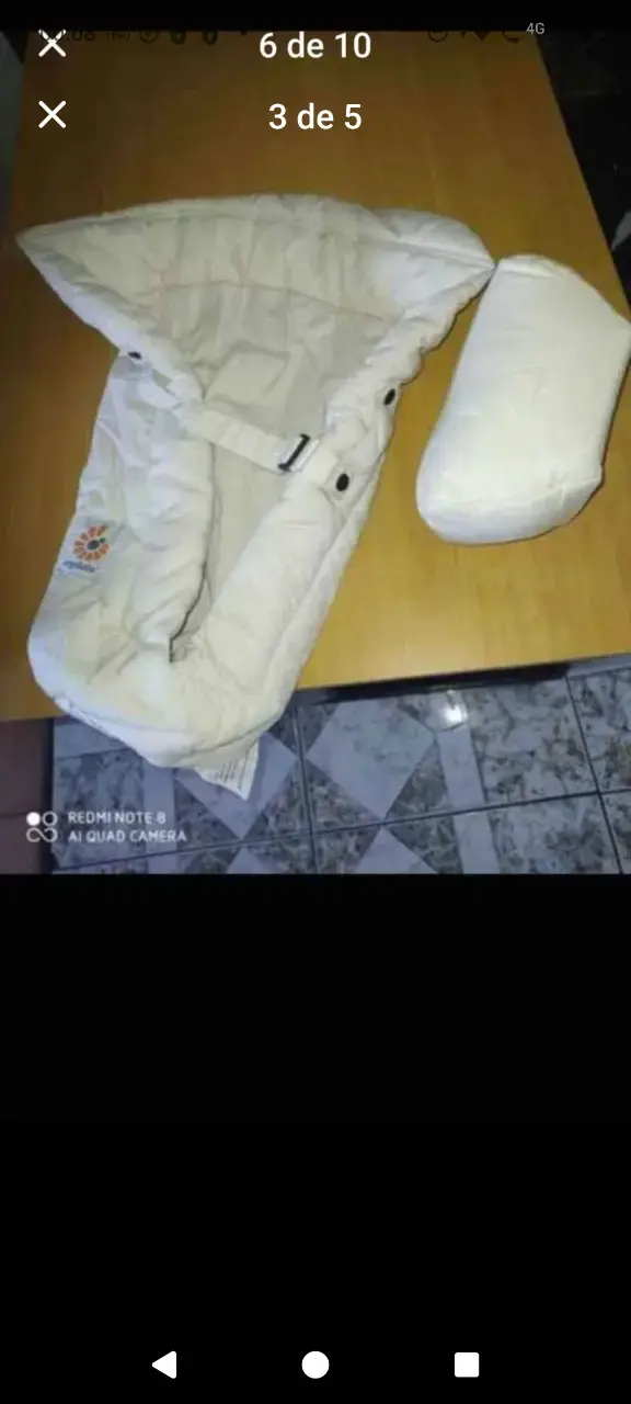 Mochila portabebé Ergobaby beige con inserto - 3