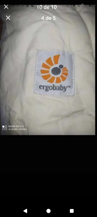 Mochila portabebé Ergobaby beige con inserto - miniatura 4