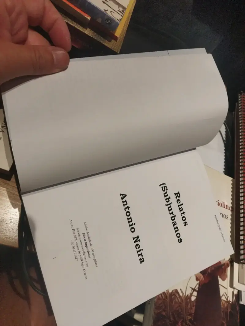 Libro Relatos (Sub)urbanos de Antonio Neira - 2