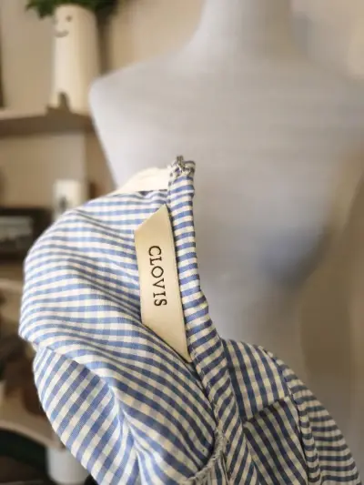 Vestido camisero a cuadros azul talla M - miniatura 6