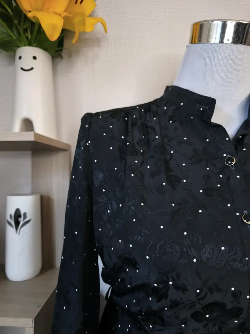 Vestido negro elegante japones talla M - 2
