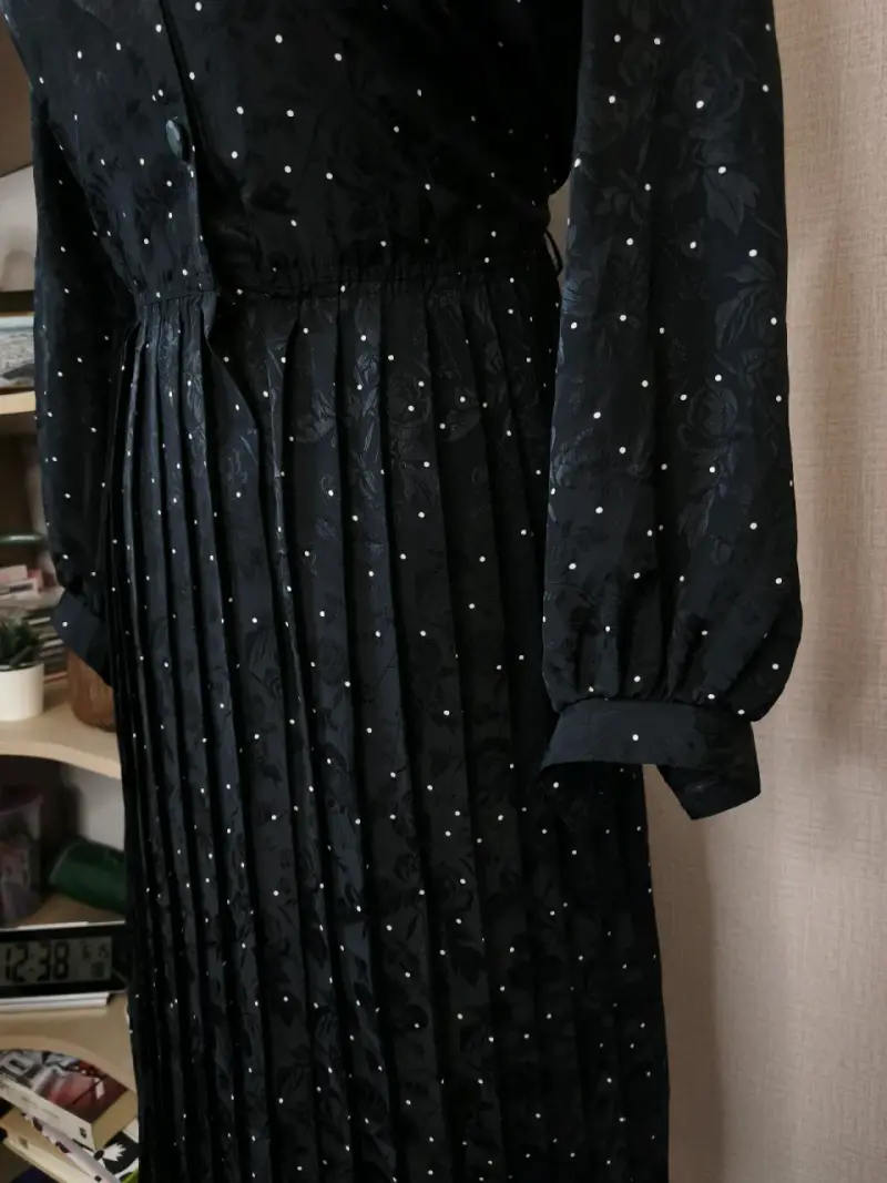 Vestido negro elegante japones talla M - 3