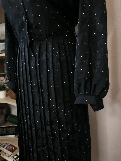Vestido negro elegante japones talla M - miniatura 3