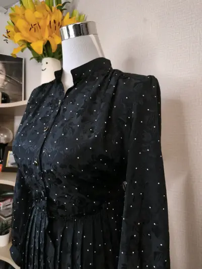 Vestido negro elegante japones talla M - miniatura 4