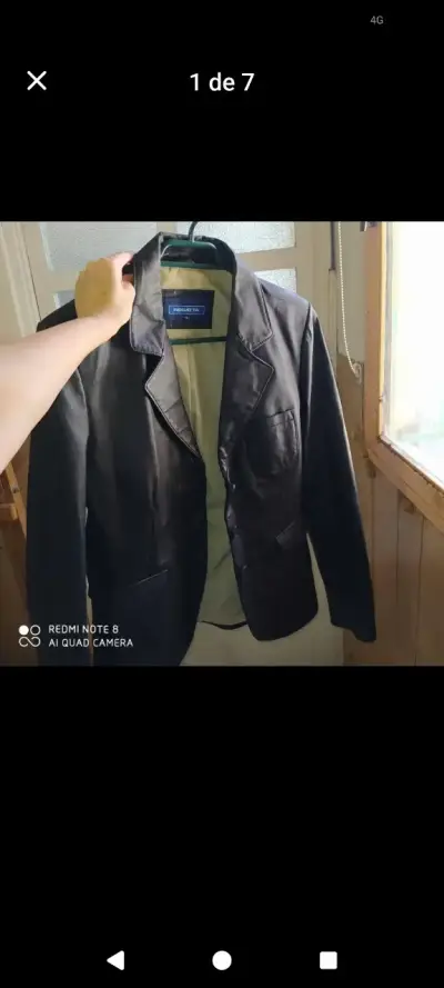 Chaqueta de cuero negra Ragatta Talla S - miniatura 1