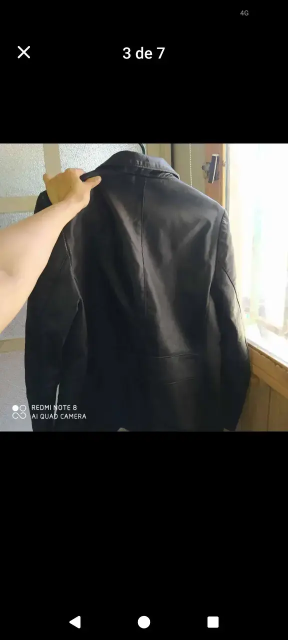 Chaqueta de cuero negra Ragatta Talla S - 2