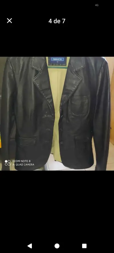 Chaqueta de cuero negra Ragatta Talla S - miniatura 3