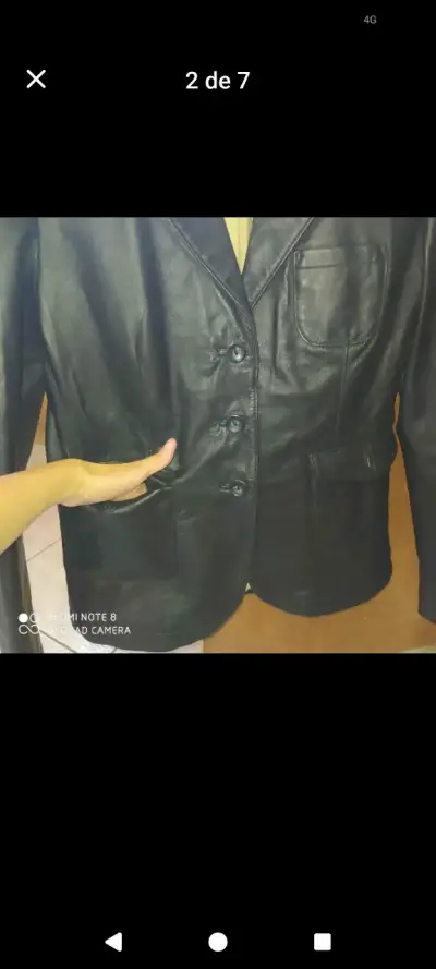 Chaqueta de cuero negra Ragatta Talla S - miniatura 4