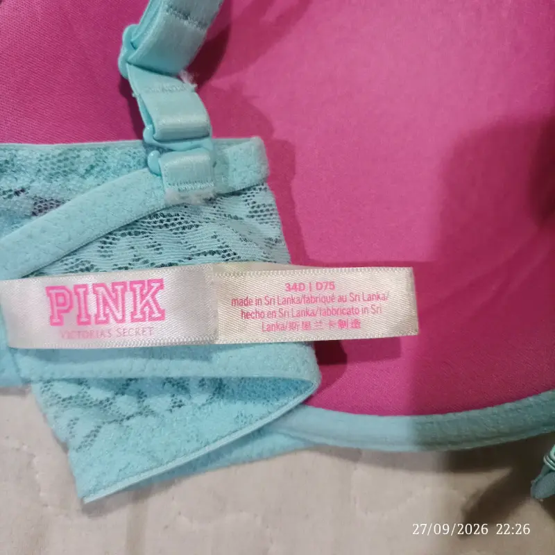 Sostén Victoria's Secret Pink color turquesa Encaj - 2