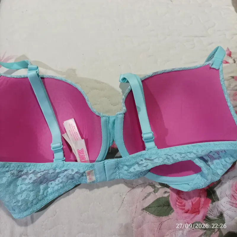 Sostén Victoria's Secret Pink color turquesa Encaj - 3
