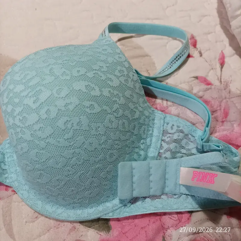 Sostén Victoria's Secret Pink color turquesa Encaj - 4