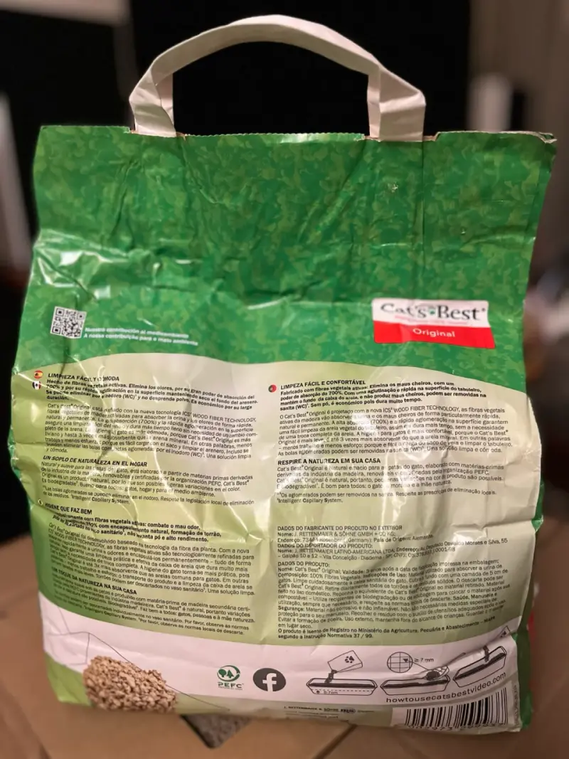 Arena para gatos Cat's Best Original 3Kg - 2