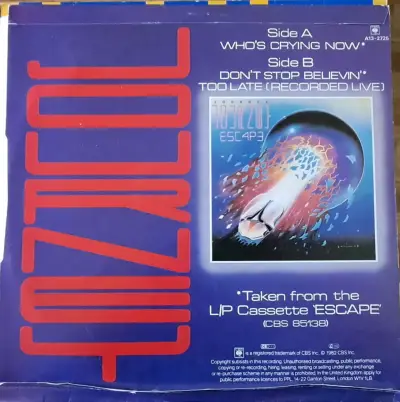 Vinilo Journey Who's Crying Now Edición Especial - miniatura 2