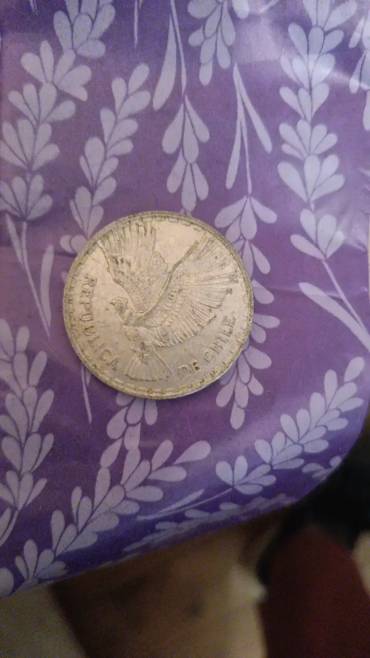 Moneda antigua de 1 peso chileno 1962 - 1