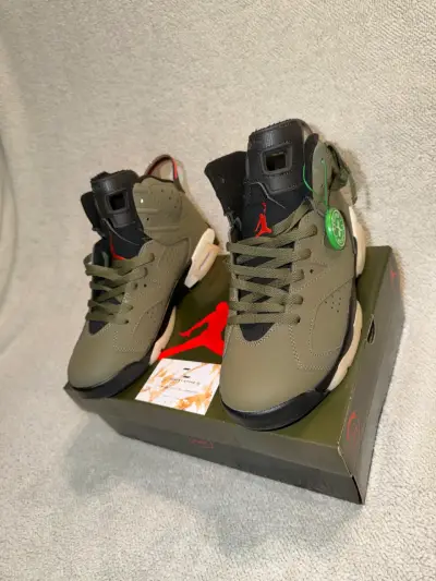Zapatillas deportivas Air Jordan 6 Retro Verde Oli - miniatura 2