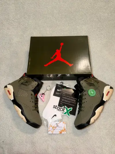 Zapatillas deportivas Air Jordan 6 Retro Verde Oli - miniatura 4