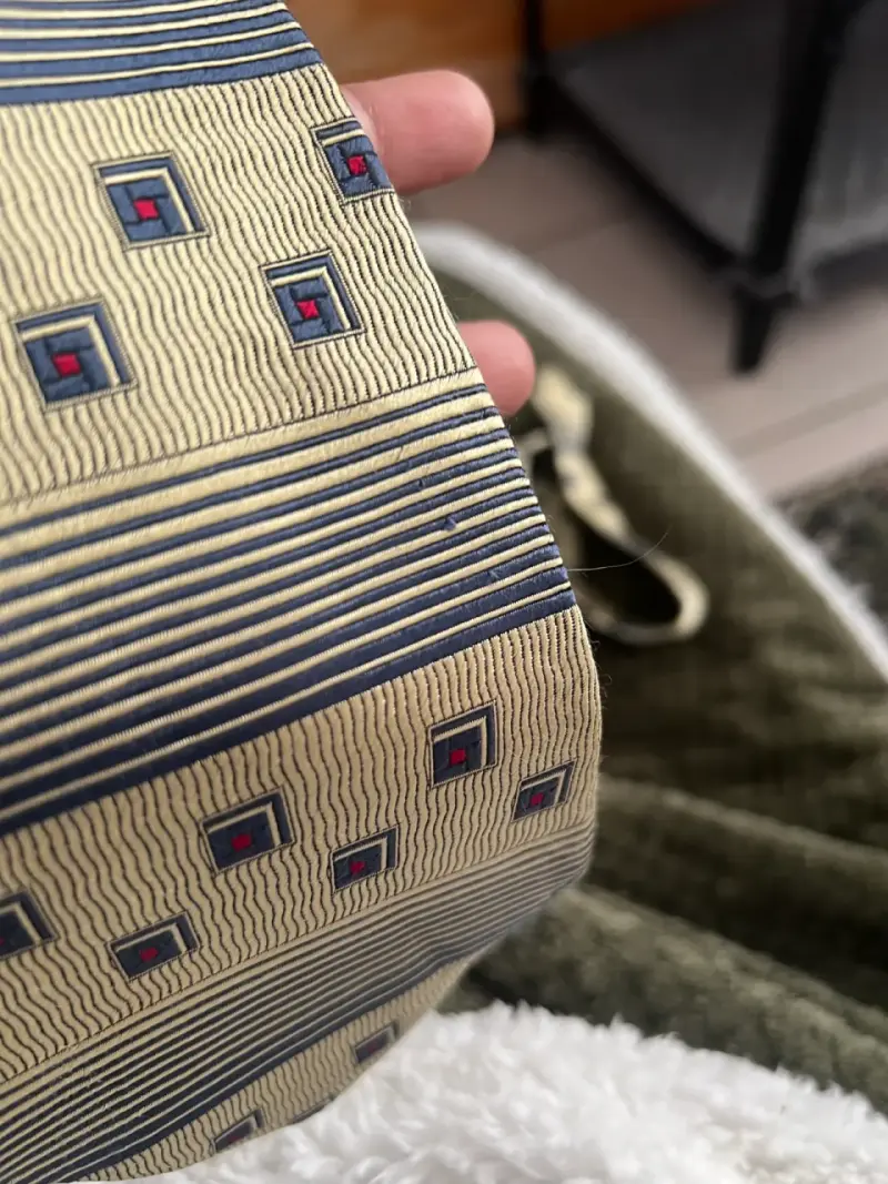 Corbata de seda Christian Dior con diseño geométrico - 5