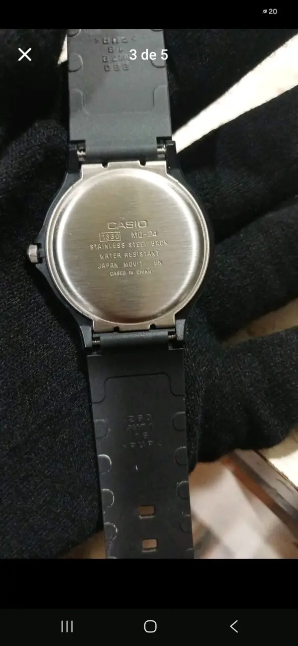 Reloj Casio Quartz Negro Resistente al Agua - 2