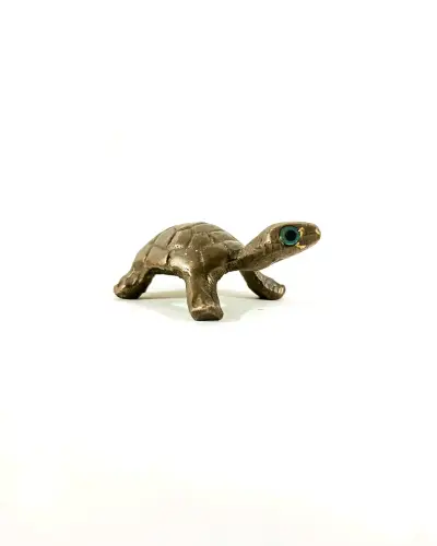 Figura Decorativa de Tortuga en Bronce - miniatura 1