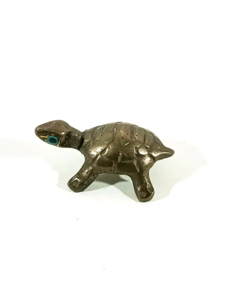 Figura Decorativa de Tortuga en Bronce - 2